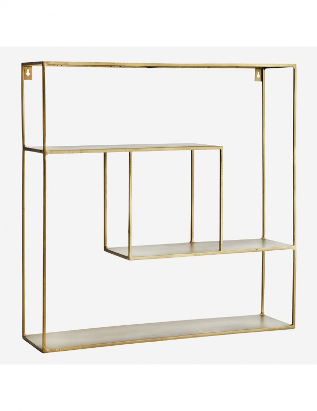 IRON SHELF SQUARE ANTIQ BRASS - CABINETS, SHELVES